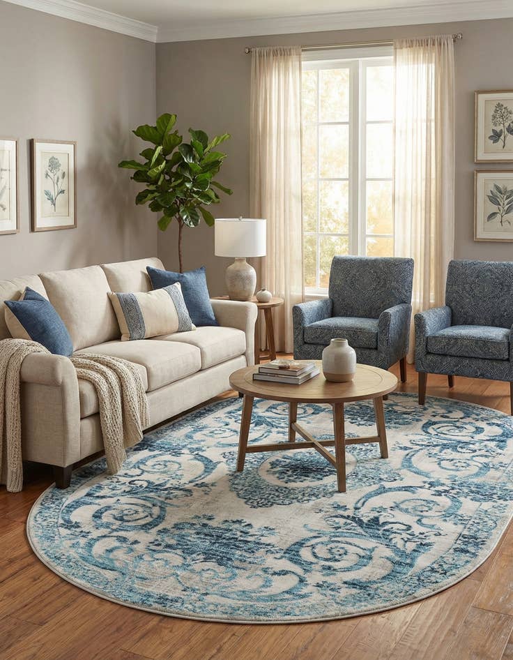 Detail image of 5' 3 x 8' Finsbury Oval Rug