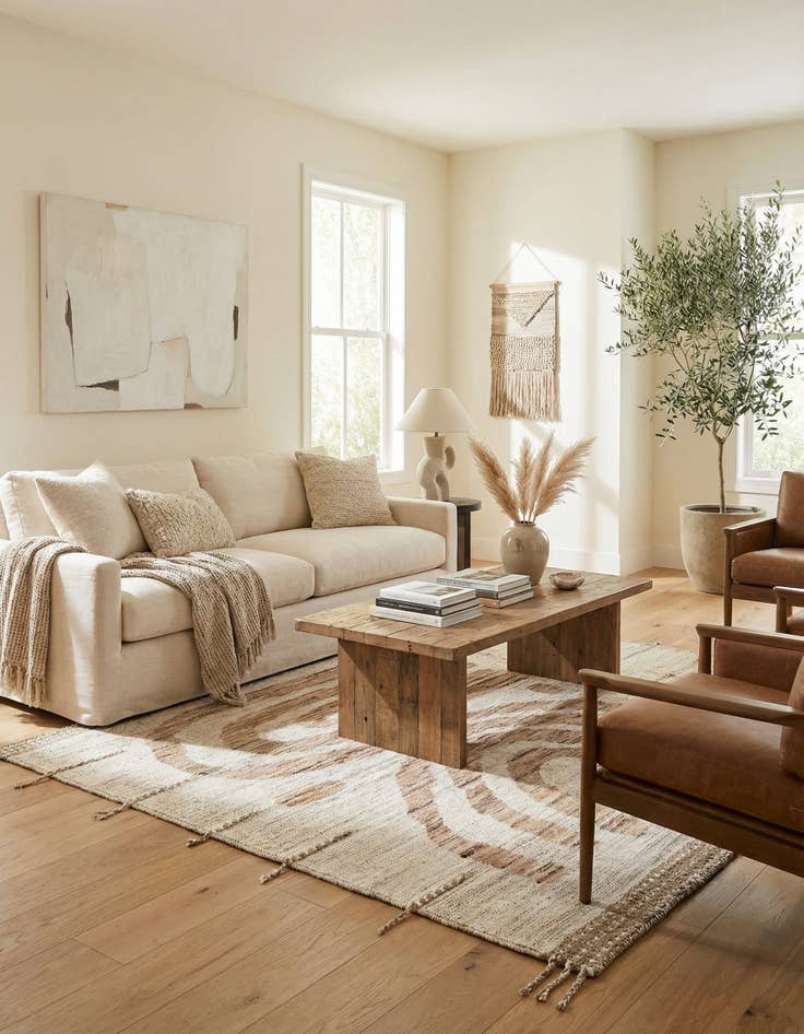 Detail image of 5' 8 x 6' 8 Hand Knotted Moroccan Wool Square Rug