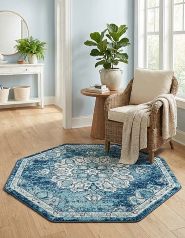 Navy Blue Parker Octagon Rug