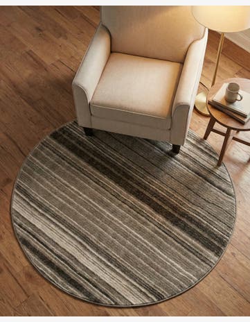 Gray Gemstone Round Rug