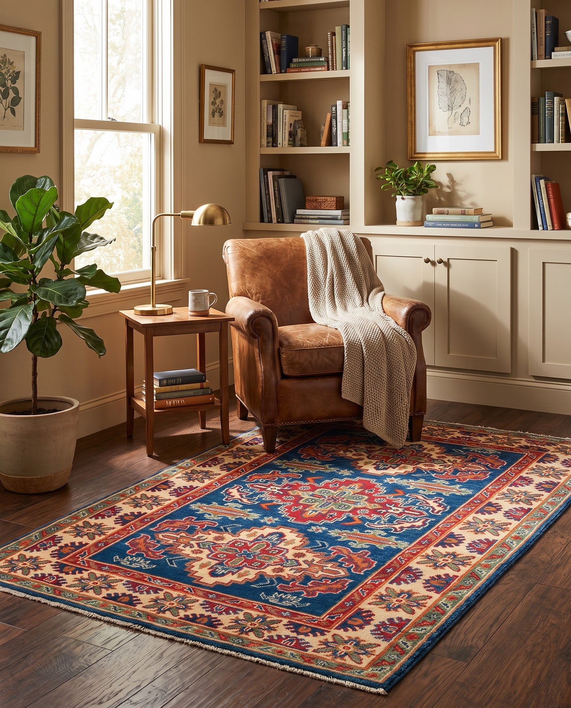 3' 3 x 4' 8 Hand Knotted Kazak Rug
