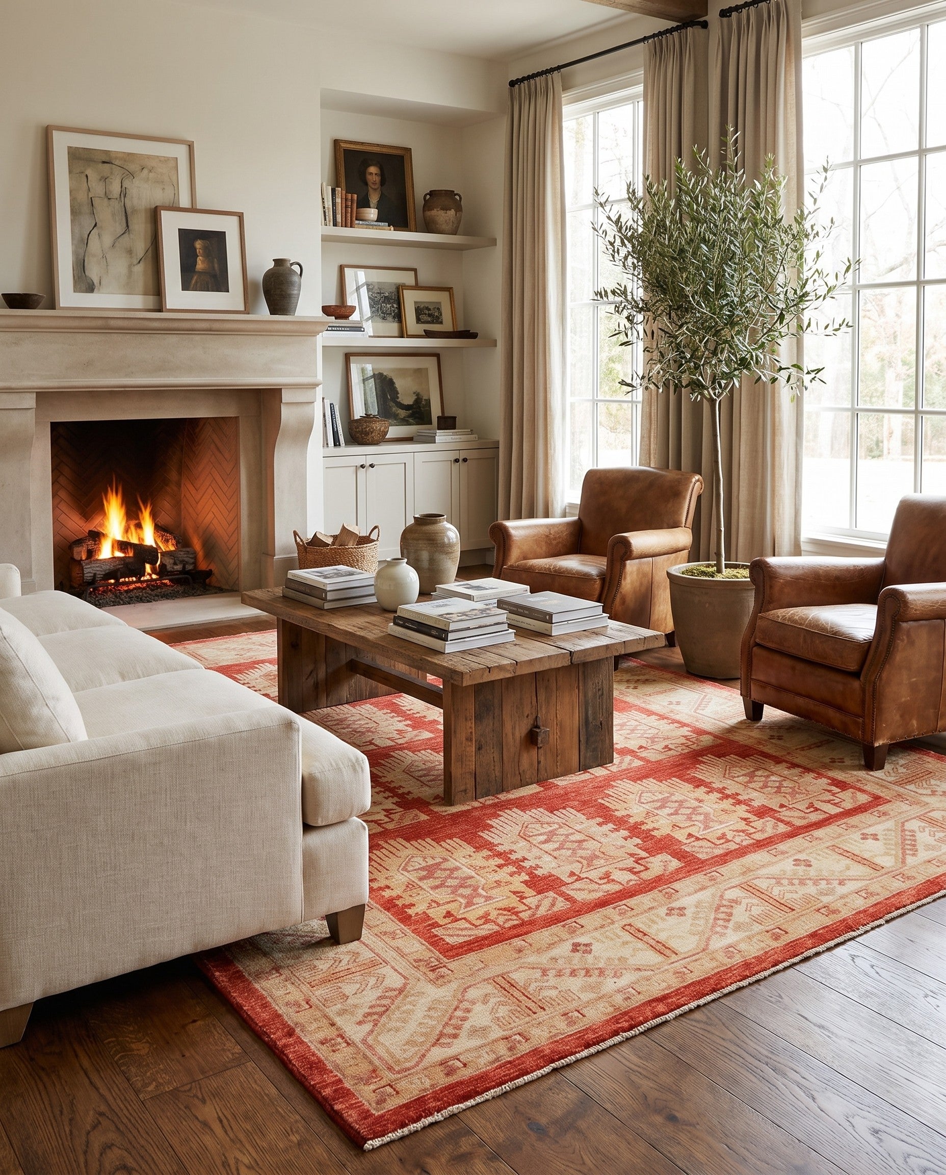 5' 10 x 7' 4 Hand Knotted Ziegler Rug