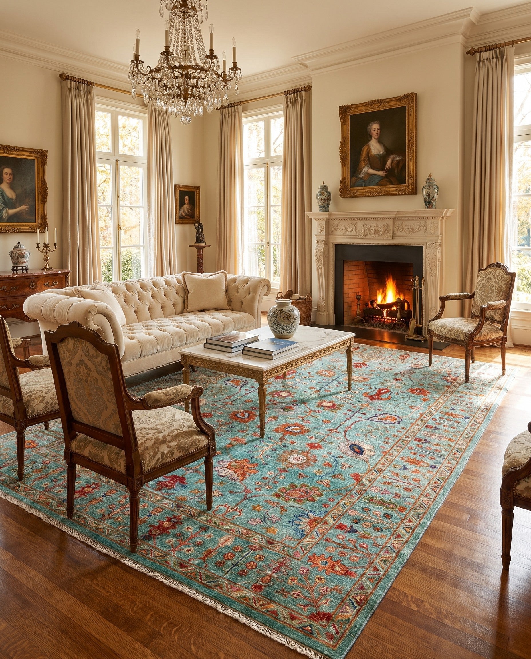 6' 6 x 10' 2 Hand Knotted Ariana Ziegler Rug
