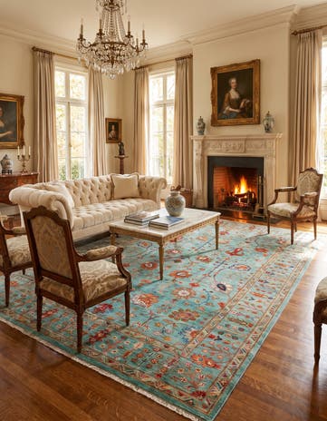 6' 6 x 10' 2 Hand Knotted Ariana Ziegler Rug