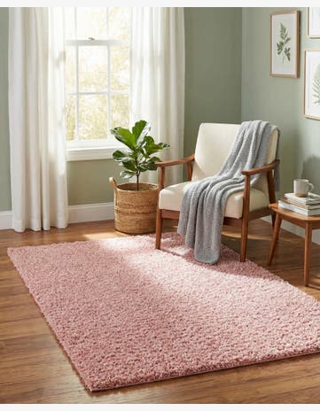 Dusty Rose Zermatt Shag Rug