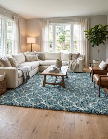 10' x 13' Lattice Shag Rug