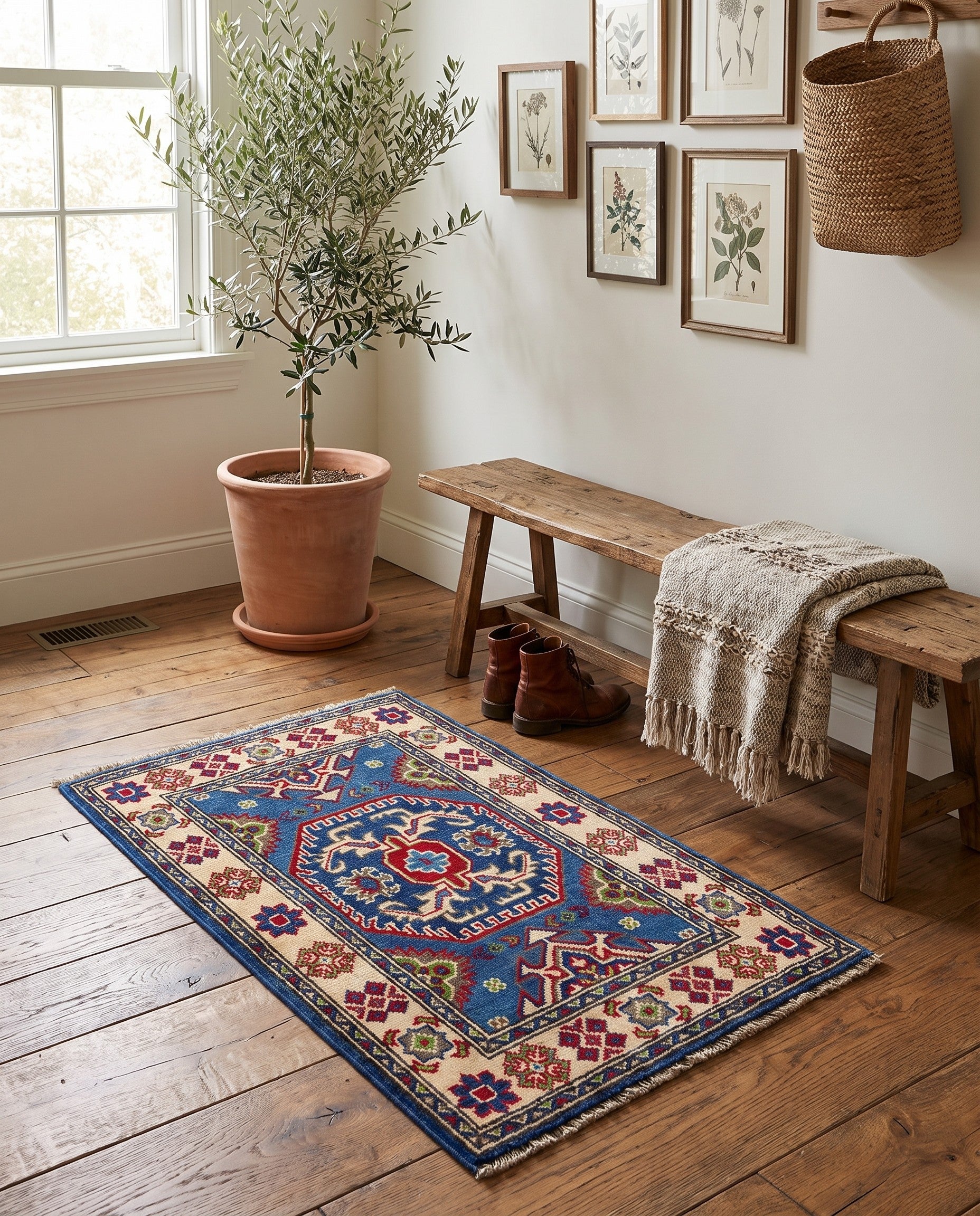 2' 1 x 2' 11 Hand Knotted Kazak Rug