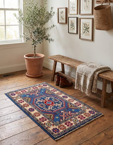 2' 1 x 2' 11 Hand Knotted Kazak Rug