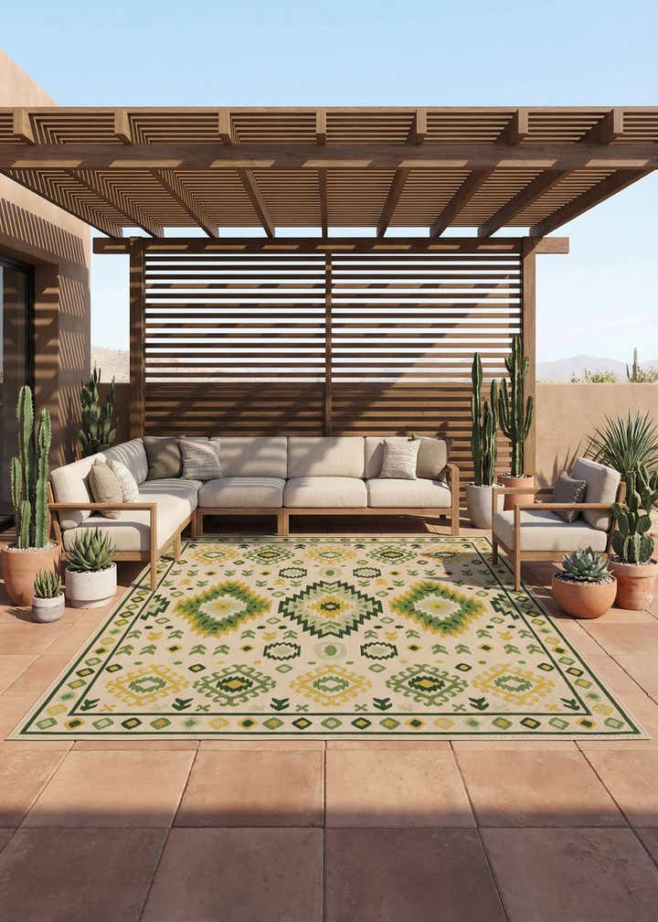 10' x 10' Easy-Clean Baja Indoor / Outdoor Square Rug
