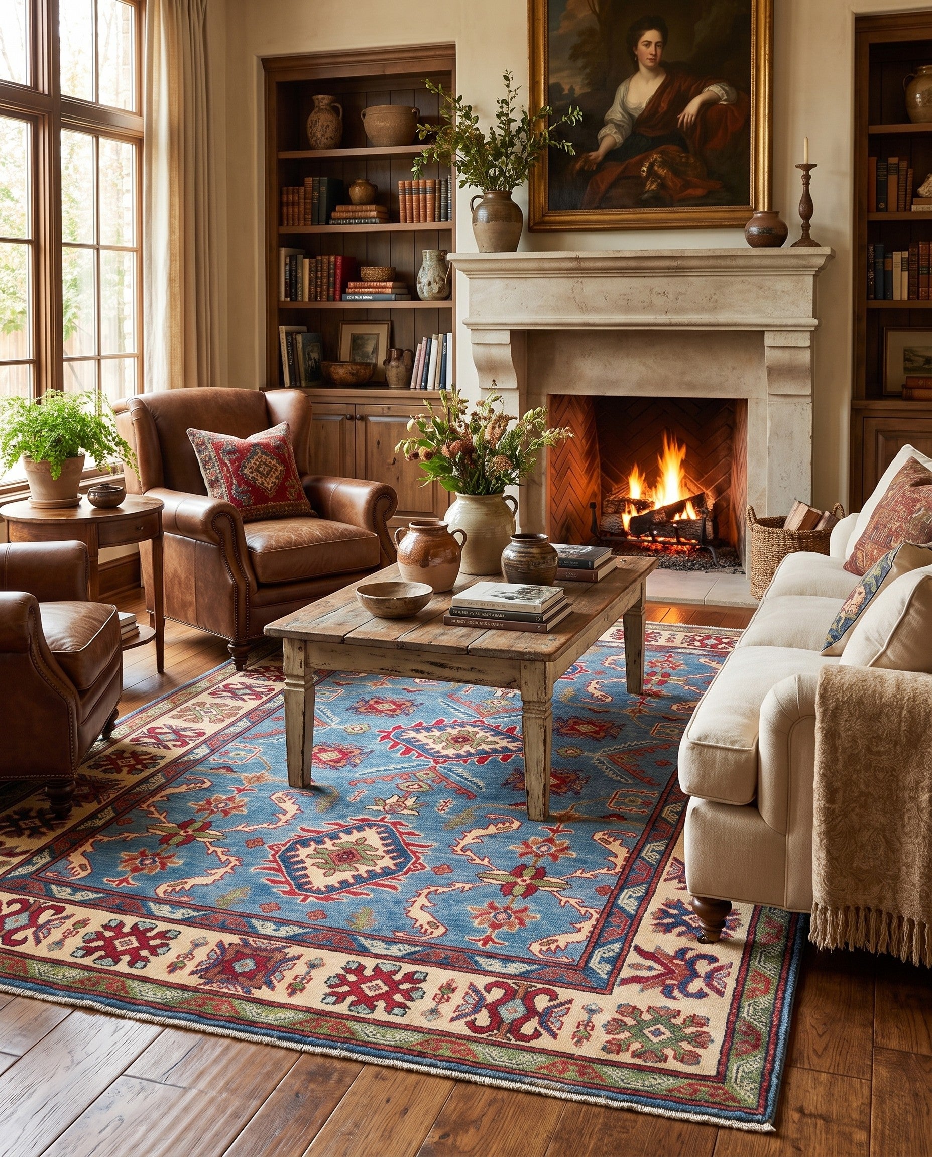 5' 1 x 7' Hand Knotted Kazak Rug