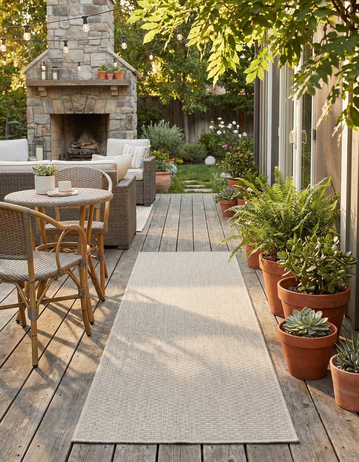 2' x 6' Easy-Clean Solid Indoor / Outdoor ...