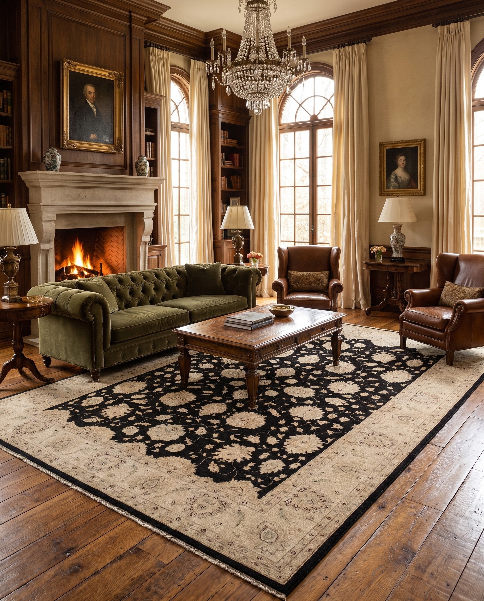 9' 9 x 13' 8 Hand Knotted Ziegler Rug
