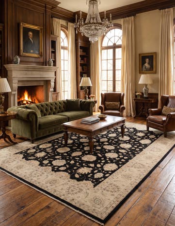 9' 9 x 13' 8 Hand Knotted Ziegler Rug