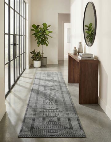 Serenity Blue Textura Designer Runner Rug
