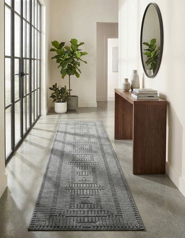 Serenity Blue Textura Designer Runner Rug