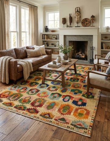 6' 9 x 10' 2 Hand Knotted Balouch Wool Rug