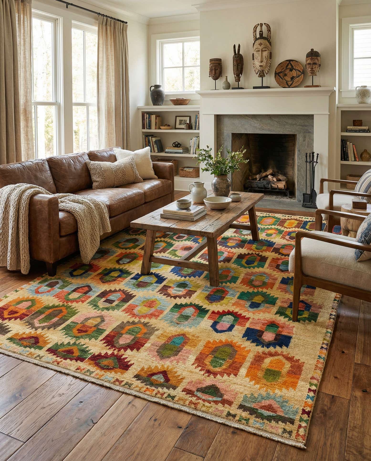6' 9 x 10' 2 Hand Knotted Balouch Wool Rug