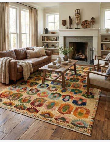 6' 9 x 10' 2 Hand Knotted Balouch Wool Rug