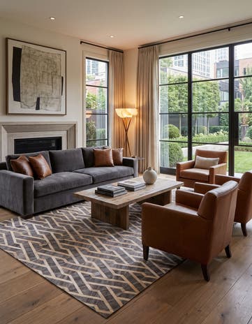 5' 2 x 8' Cowhide Rug