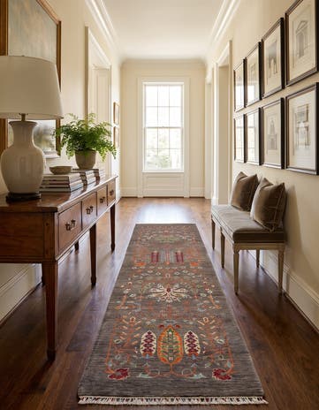 2' 7 x 10' Hand Knotted Ariana Ziegler Runner Rug