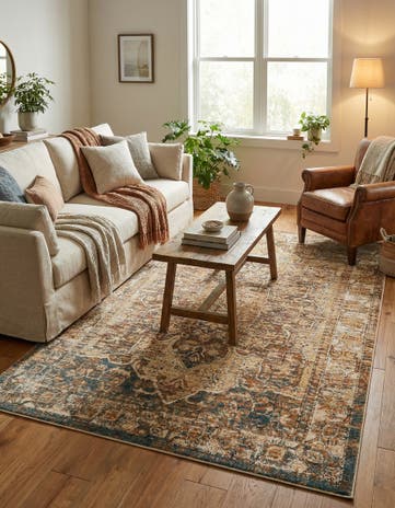 LBrown Blue Isabella Rug