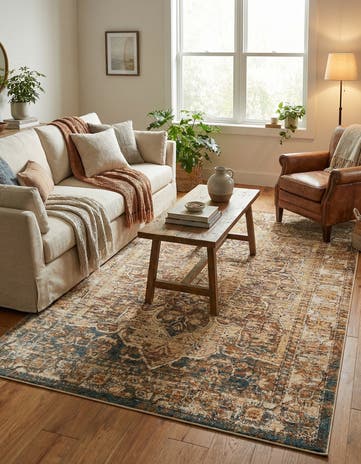 LBrown Blue Isabella Rug