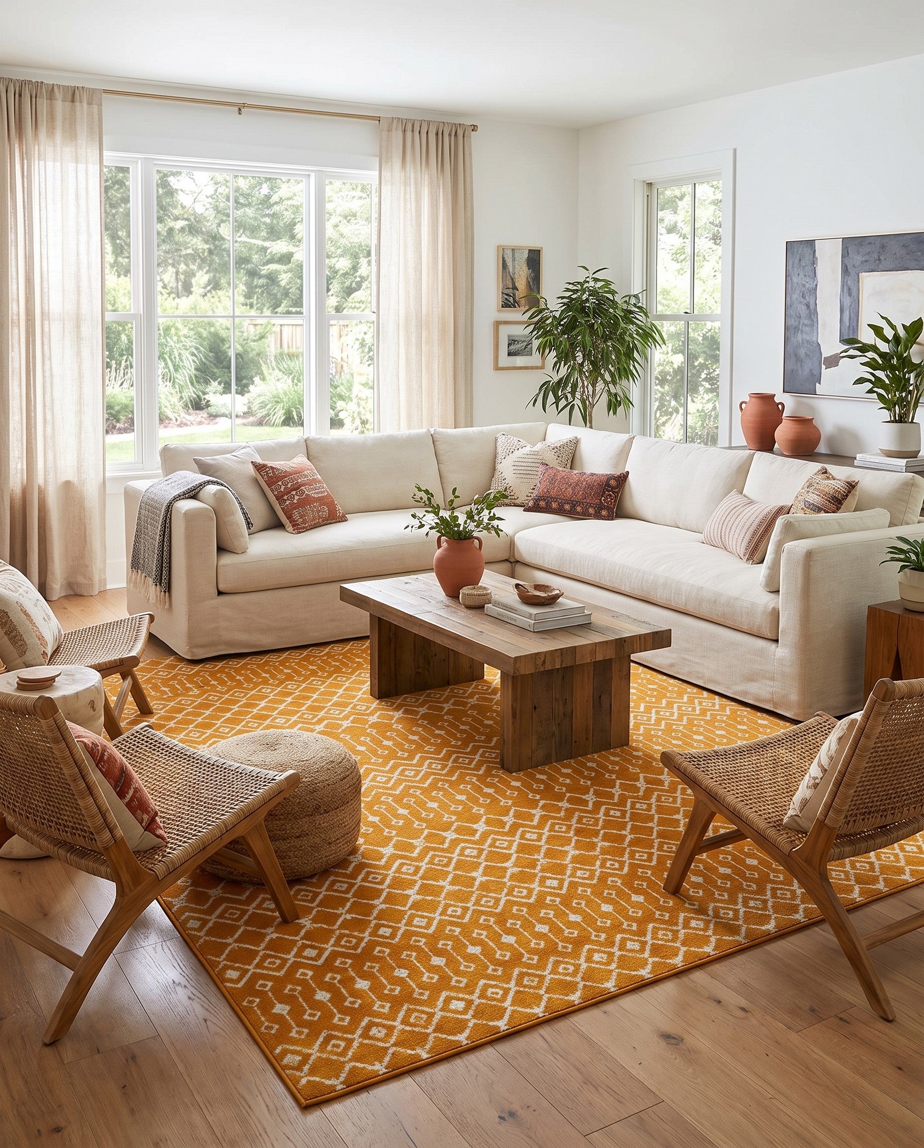 12' x 12' Kasbah Trellis Square Rug