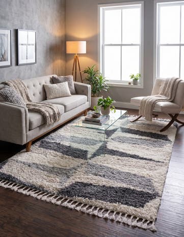 Gray Athena Shag Rug