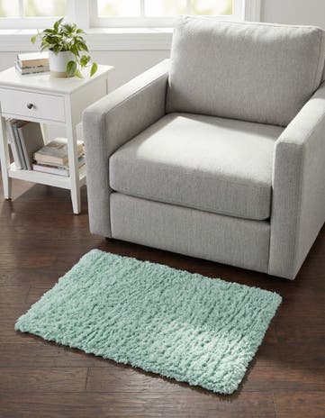 Cyan Infinity Shag Rug