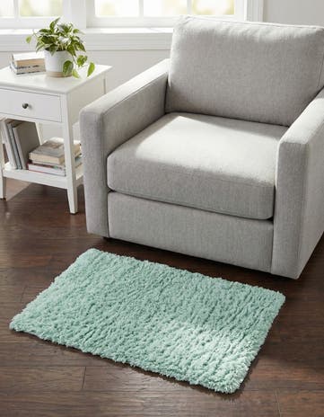 Cyan Infinity Shag Rug