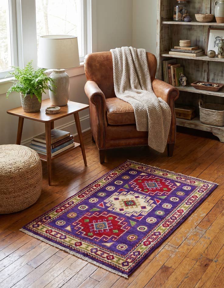 Detail image of 2' 1 x 3' 1 Hand Knotted Kazak Rug