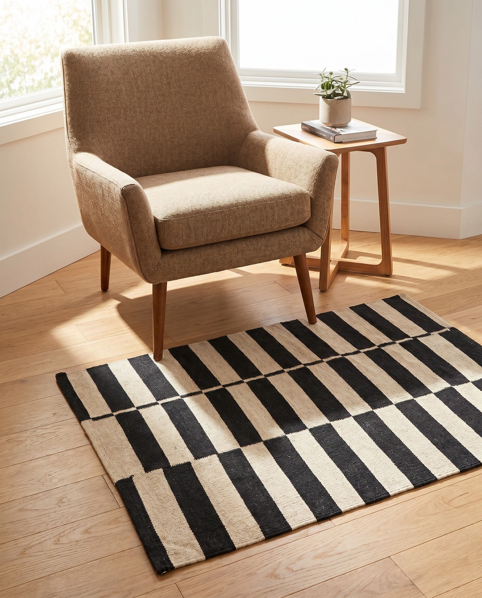 2' 9 x 3' 10 Hand Woven Kilim Modern Wool Rug