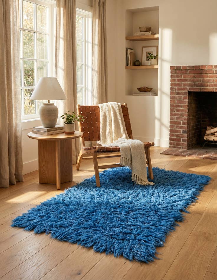 Detail image of 2' 6 x 4' 6 Hand Knotted Moroccan Wool Rug