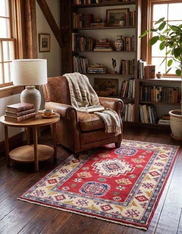 2' 9 x 4' 2 Hand Knotted Kazak Rug