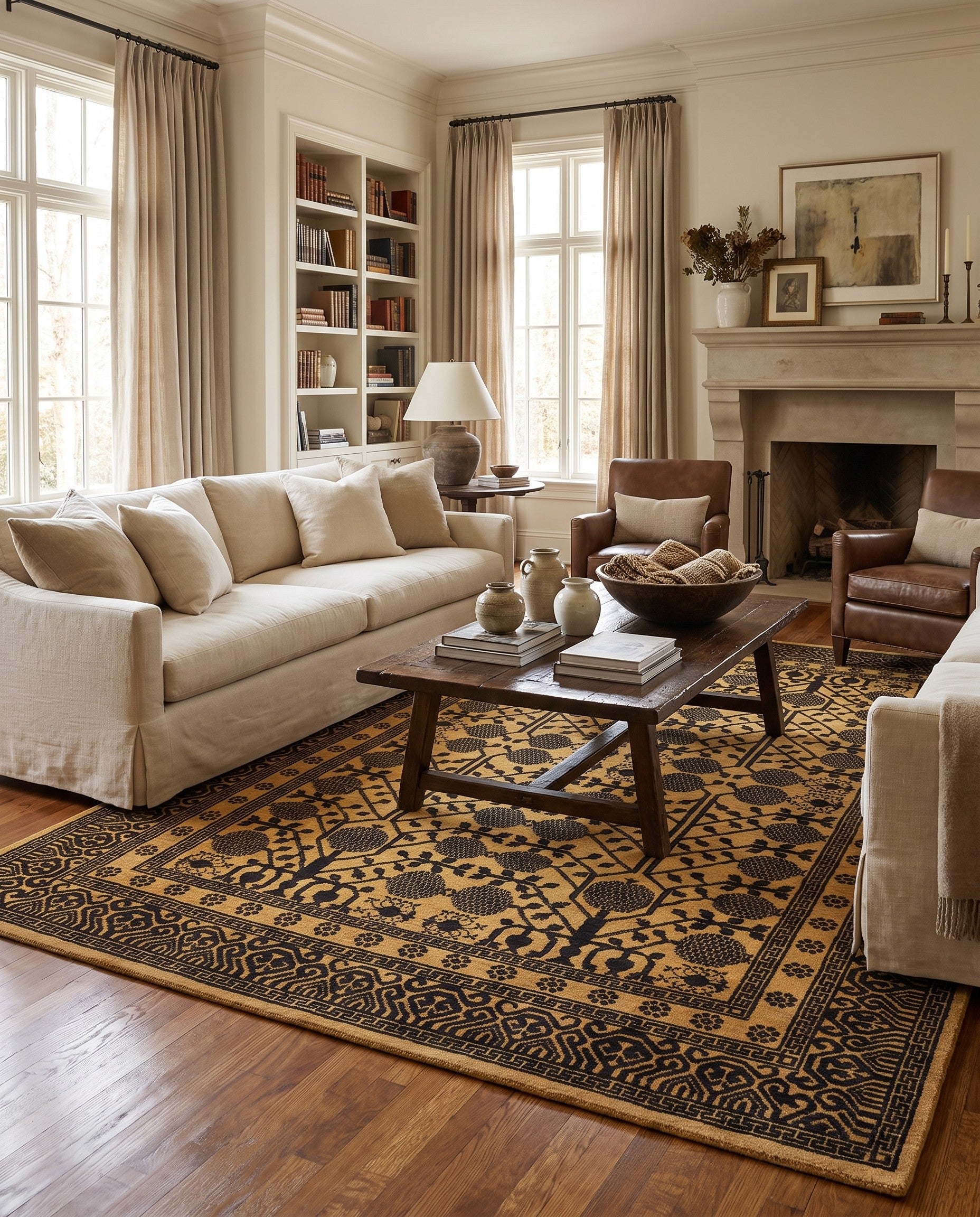 6' 9 x 9' 9 Hand Knotted Ziegler Modern Rug
