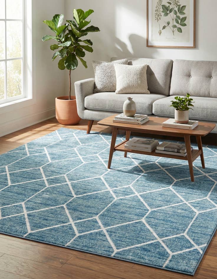 Detail image of 8' x 10' Lattice Trellis Rug