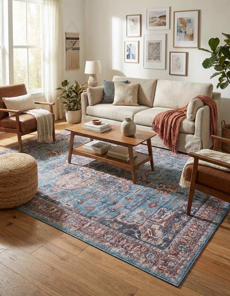 Detail image of 7' 3 x 10' Washable Maahru Rug