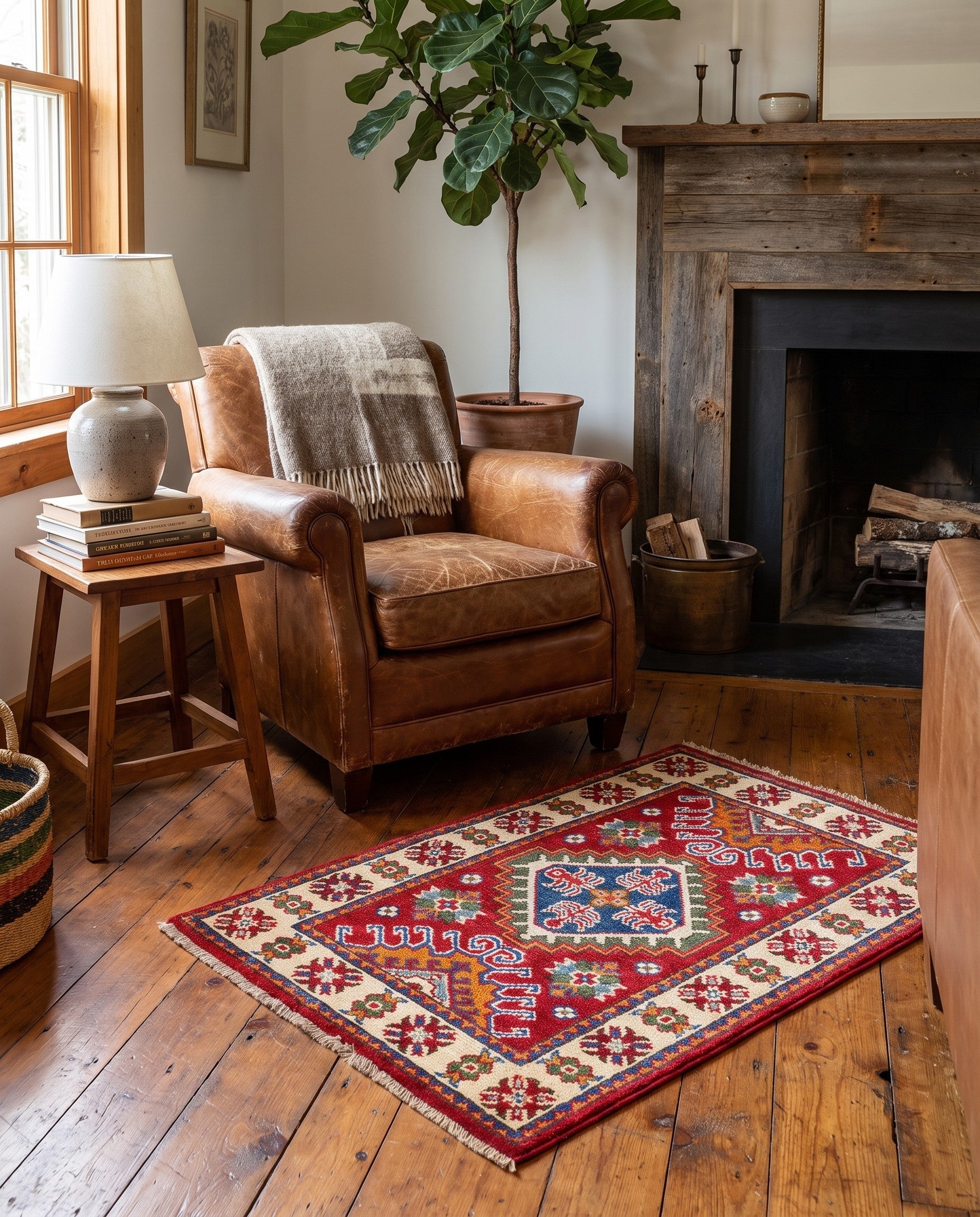 1' 11 x 3' 1 Hand Knotted Kazak Rug
