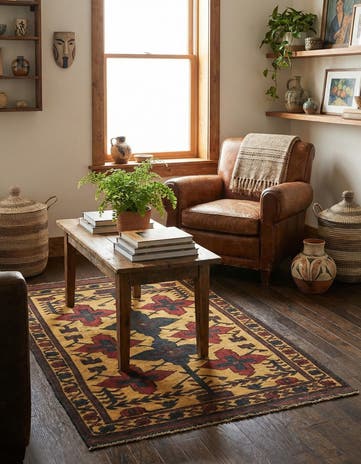 3' 1 x 5' Hand Knotted Sumak Wool Rug