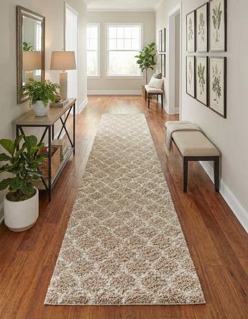 3' 3 x 16' 5 Lattice Shag Runner Rug