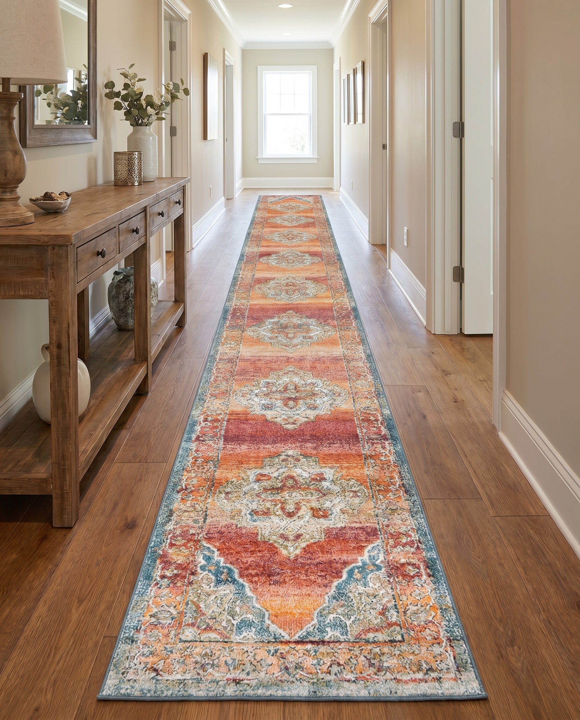 Rust Red Isabella Runner Rug