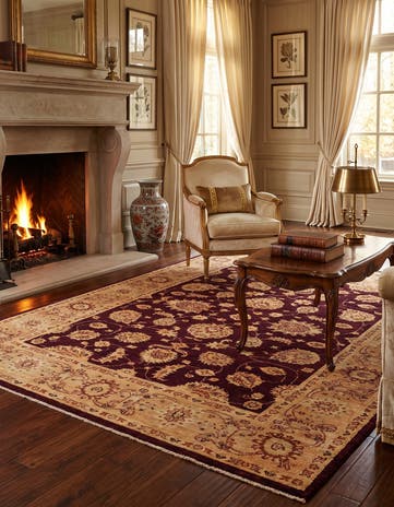 4' 11 x 6' 10 Hand Knotted Ziegler Rug