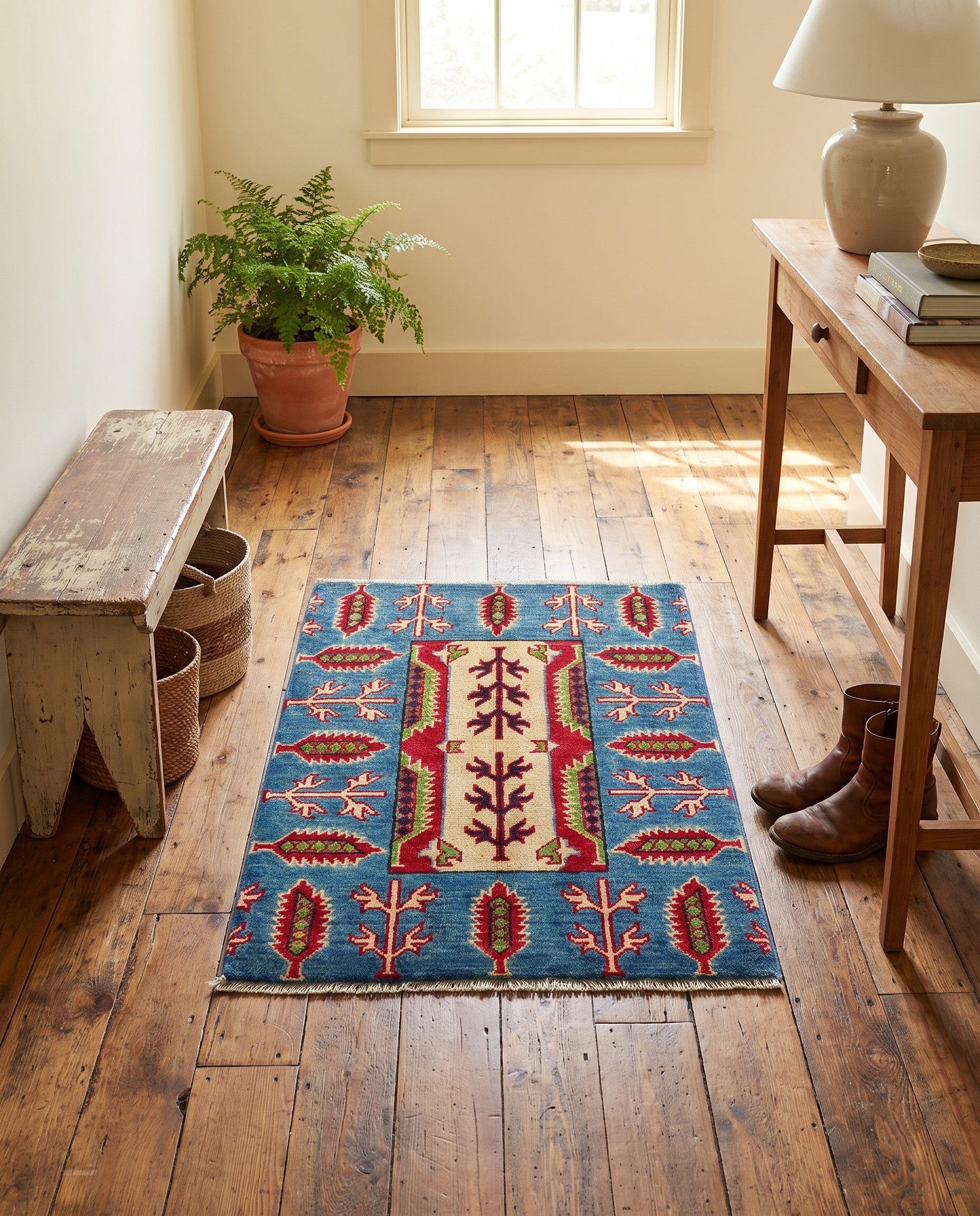 2' x 2' 11 Hand Knotted Kazak Rug