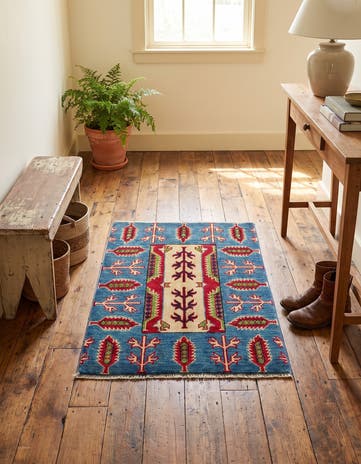 2' x 2' 11 Hand Knotted Kazak Rug