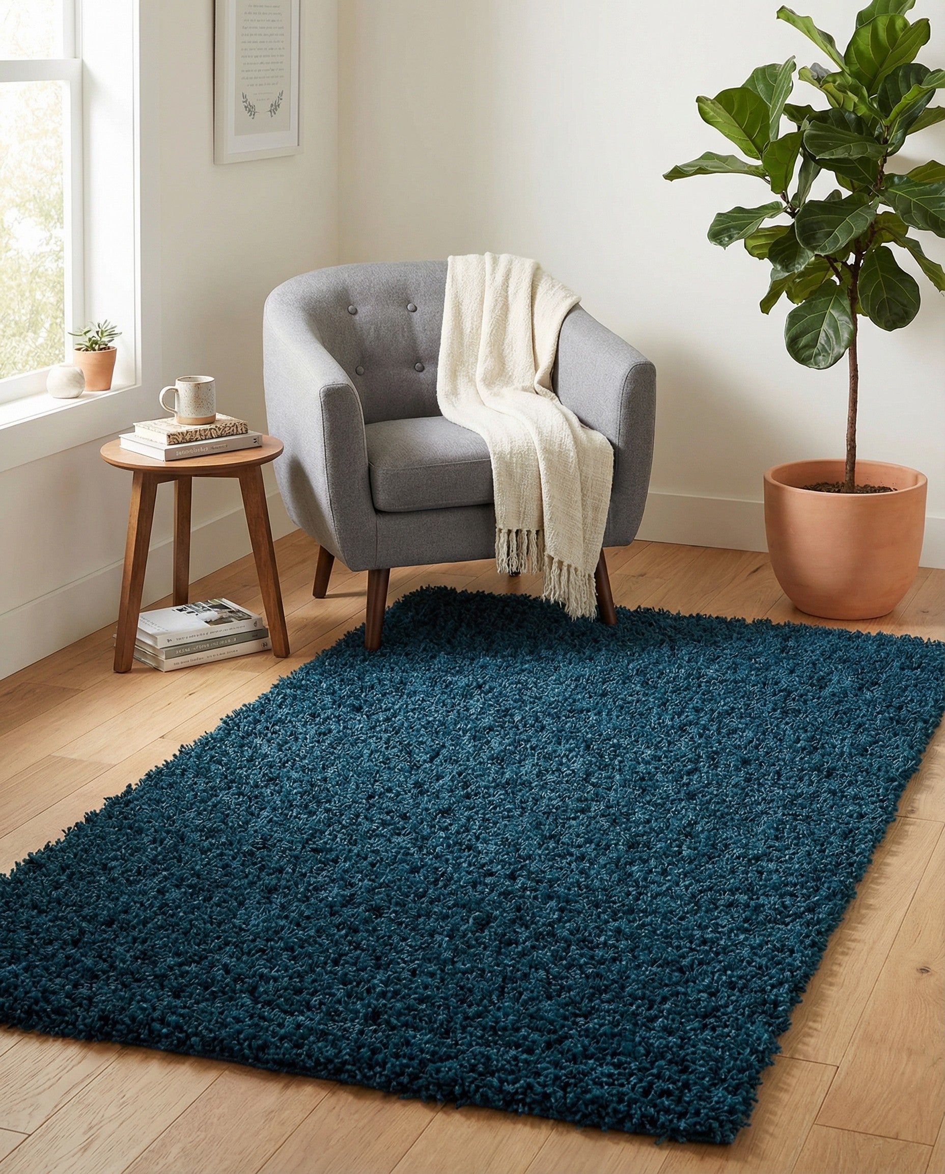 3' x 5' 3 Solid Shag Rug