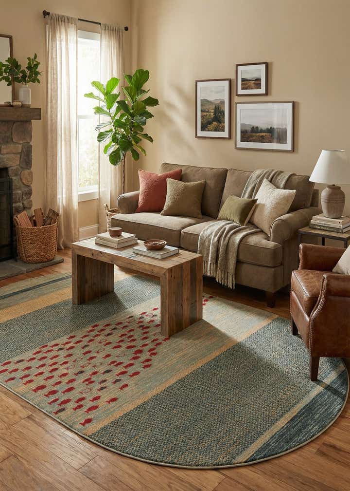 5' x 8' Kashkuli Gabbeh Oval Rug