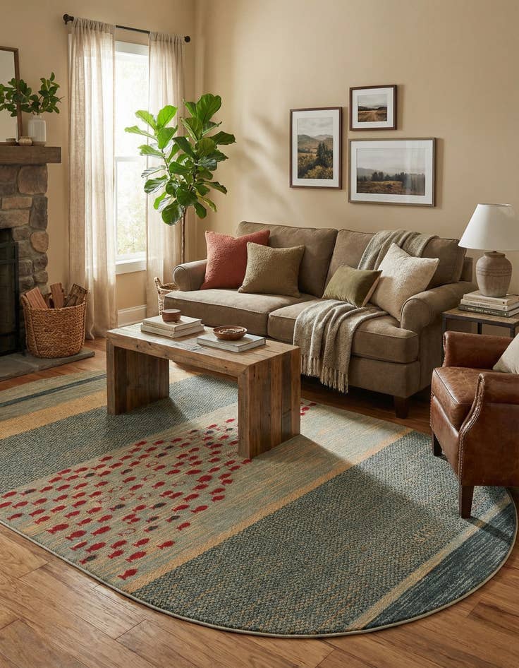 Detail image of 5' x 8' Kashkuli Gabbeh Oval Rug