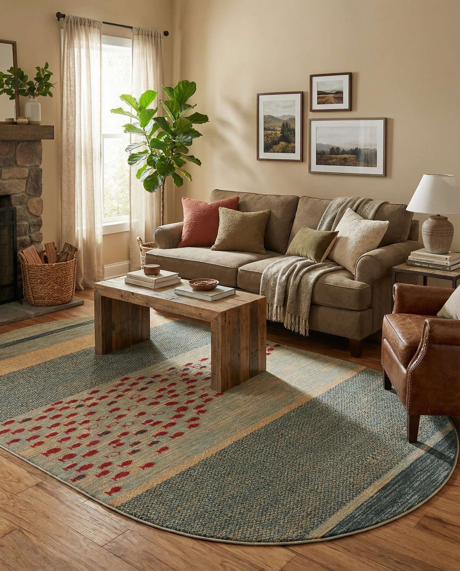 5' x 8' Kashkuli Gabbeh Oval Rug