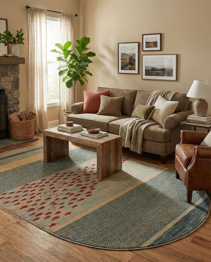 5' x 8' Kashkuli Gabbeh Oval Rug