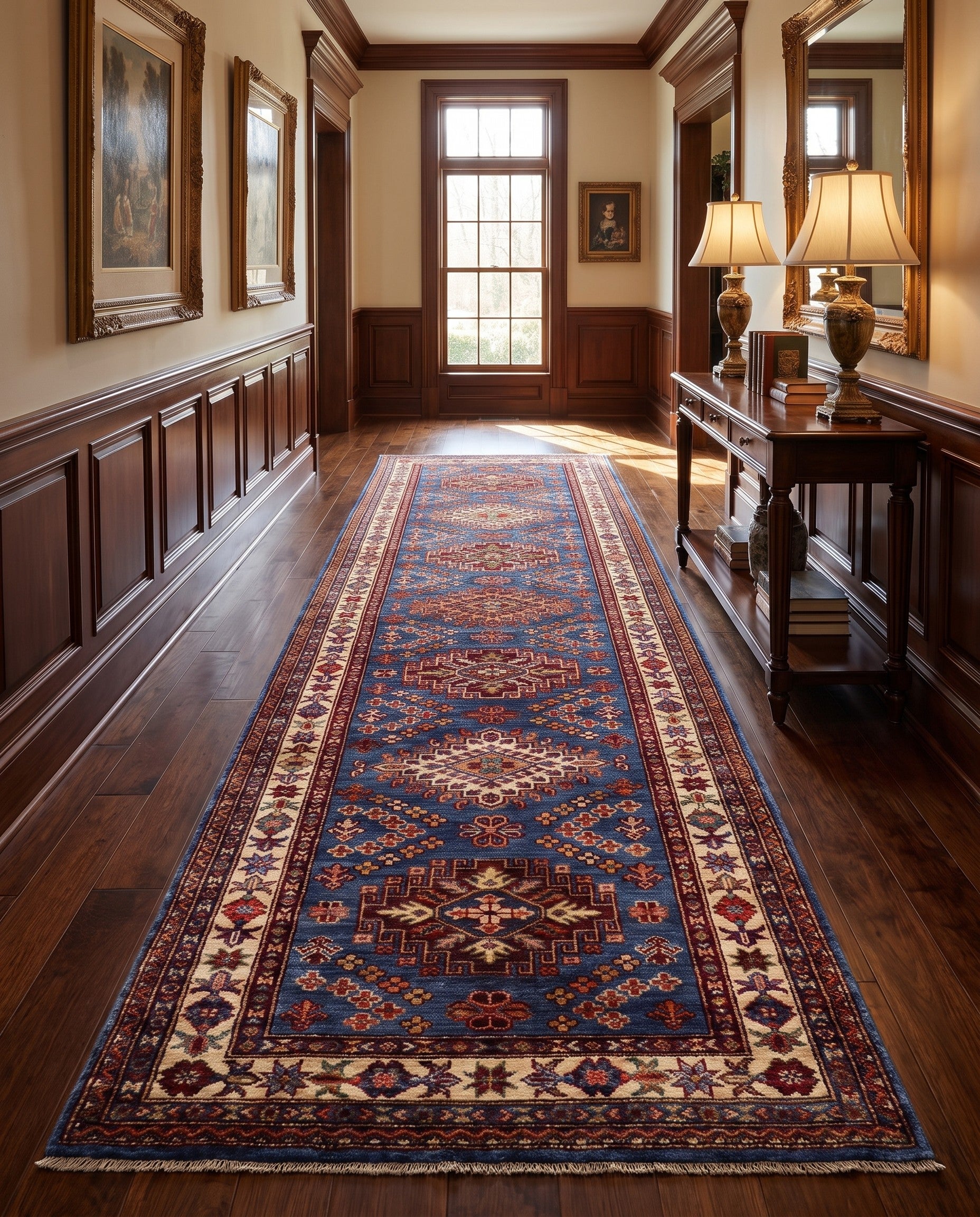 3' 1 x 9' 11 Hand Knotted Kazak Runner Rug